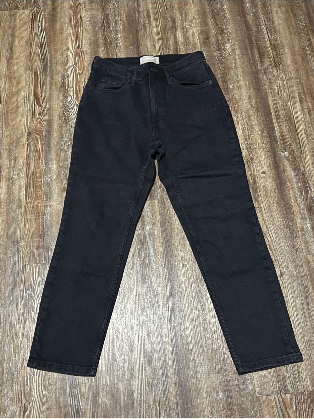 Everlane The Original Cheeky Jeans Women's 26 Cropped High Rise Black Wash Denim